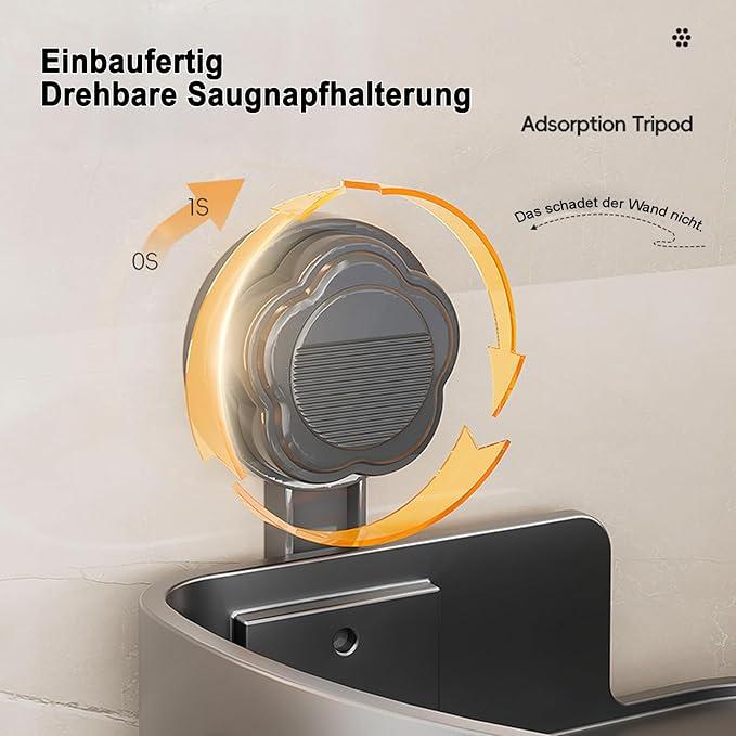 Shower Shelf Racks Suction Cup Bathroom Storage Rack, No Drilling Shelves for Bathroom Storage & Home Decor Shower Caddy - Image 2