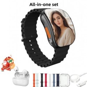 Smart Watch Gift Set 2.02" Bluetooth Call Fitness Tracker Compatible with iPhone and Android.